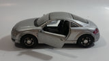 2000 New Ray Audi TT Silver Grey Pull Back Motorized Friction 1/43 Scale Die Cast Toy Car Vehicle with Opening Doors