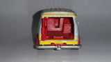 Majorette No. 279 / 234 Fourgon Van Racing Team Yellow Red 1/65 Scale Die Cast Toy Car Vehicle with Opening Rear Doors