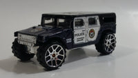 RealToy Hummer #133 Police Anti-Crime Country Sheriff Dark Blue and White Die Cast Toy Car Vehicle