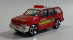 RealToy Ford Explorer Fire Dept Emergency Unit 280 Red Die Cast Toy Car Firefighting Rescue Vehicle