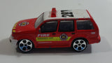 RealToy Ford Explorer Fire Dept Emergency Unit 280 Red Die Cast Toy Car Firefighting Rescue Vehicle