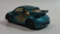 2007 Hot Wheels Pop-Offs Volkswagen New Beetle Cup Metalflake Teal Die Cast Toy Car Vehicle