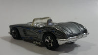 2007 Hot Wheels Engine Revealers '58 Corvette Coupe Convertible Metallic Grey Die Cast Toy Car Vehicle with Opening Hood