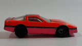 Zee Toys Zylmex P375 '84 Corvette Fluorescent Orange and Pink Die Cast Toy Car Vehicle