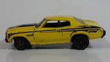 2010 Hot Wheels Night Burnerz 1970 Chevelle SS Yellow Die Cast Toy Muscle Car Vehicle