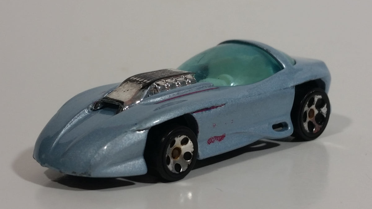 1999 Hot Wheels Classic Games Silhouette II Light Metallic Grey Blue D ...