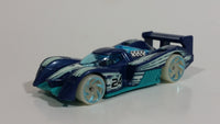 2017 Hot Wheels HW Glow Wheels 24 Ours Dark Blue Die Cast Toy Race Car Vehicle