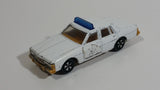 Vintage Warner Bro. ERTL Dukes of Hazzard 1980 Pontiac Bonneville Sheriff Police Cop White Die Cast Toy Car Vehicle TV Show Collectible Blue Lights
