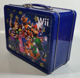 Nintendo Wii Gaming Console Super Mario Bros. Character Themed Dark Blue Tin Metal Lunch Box