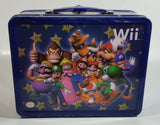 Nintendo Wii Gaming Console Super Mario Bros. Character Themed Dark Blue Tin Metal Lunch Box