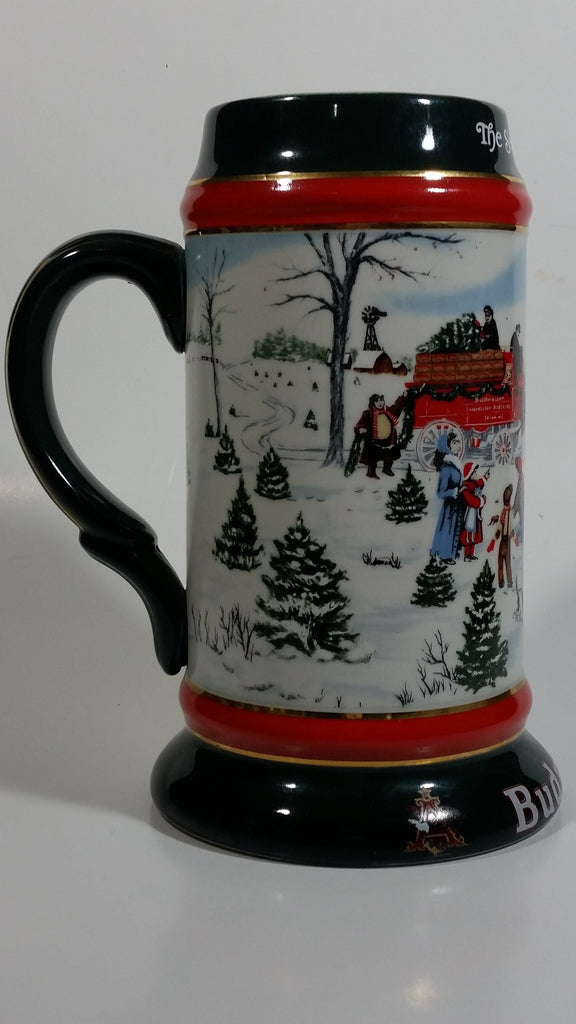 1991 Budweiser Holiday Stein Collection The Season's Best Ceramic Beer ...