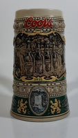 ﻿1990 Ceramarte Coors Brewing Company 1935 Print Advertisement Hand Painted Ceramic Beer Stein Made in Brazil
