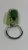 Light Green Acrylic Real June Bug Insect Keychain