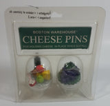 1996 Boston Warehouse Grapes and Platter Cheese Pins Model No. 18-521 New in Package