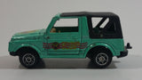 Rare 1986 Edocar Suzuki Samurai Jimny Watersports Diving Club Aqua Green with Black Roof Die Cast Toy Car Vehicle