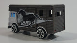 Motor Max No. 6037 Horse Box Truck Dark Grey Die Cast Toy Car Vehicle with Opening Side Door