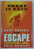 1996 Paramount Pictures John Carpenter's Escape From L.A. "Snake is Back" Kurt Russell This August Promotional Movie Film Pin