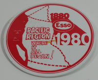 Vintage 1880-1980 Esso Pacific Region "Where It All Began!" 100th Anniversary Red and White Promotional Pin
