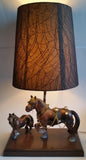Vintage Gilbert Products Clydesdale Horse 19" Tall Table Lamp Light