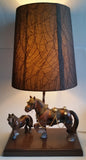 Vintage Gilbert Products Clydesdale Horse 19" Tall Table Lamp Light