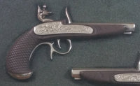 Vintage Turner Wall Accessory 3805 D307 Flint Lock Pistols 3D Props 18 3/4" x 27" Wood Framed Shadow Box