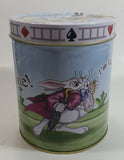 2010 Cardew Design N.A. Inc. Disney Alice In Wonderland's Cafe Rabbit "I'm Late! I'm Late!" 6" Tall Cylindrical Shaped Tin Metal Container