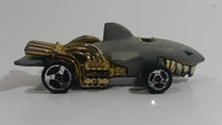 2007 Hot Wheels Street Beasts Sharkruiser Flat Grey Die Cast Toy Car Shark Shaped Vehicle - 3SP