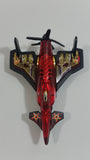 2007 Hot Wheels Aerial Attack Poison Arrow Red Flat Black Airplane Die Cast Toy Fighter Jet Plane Vehicle