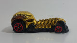 2011 Hot Wheels Thrill Racers Cave Skull Crusher Gold Chrome Die Cast Toy Car Vehicle