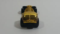 2011 Hot Wheels Thrill Racers Cave Skull Crusher Gold Chrome Die Cast Toy Car Vehicle