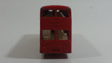 Vintage Lesney Matchbox Series No. 74 Daimler Bus Double Decker ESSO Extra Petrol Red Die Cast Toy Car Vehicle