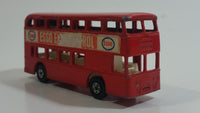 Vintage Lesney Matchbox Series No. 74 Daimler Bus Double Decker ESSO Extra Petrol Red Die Cast Toy Car Vehicle