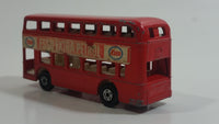 Vintage Lesney Matchbox Series No. 74 Daimler Bus Double Decker ESSO Extra Petrol Red Die Cast Toy Car Vehicle