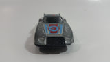Vintage Unknown Brand No. A13 Sport #3 Grey Silver Pullback Friction Motorized Die Cast Toy Car Vehicle