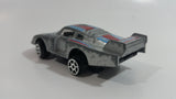 Vintage Unknown Brand No. A13 Sport #3 Grey Silver Pullback Friction Motorized Die Cast Toy Car Vehicle