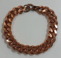 Heavy Copper Chain Link 8 1/2" Long Metal Bracelet