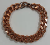 Heavy Copper Chain Link 8 1/2" Long Metal Bracelet