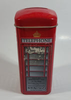 New English Teas Brand 5 1/2" Tall Telephone Booth Tin Metal Coin Bank