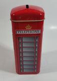 New English Teas Brand 5 1/2" Tall Telephone Booth Tin Metal Coin Bank