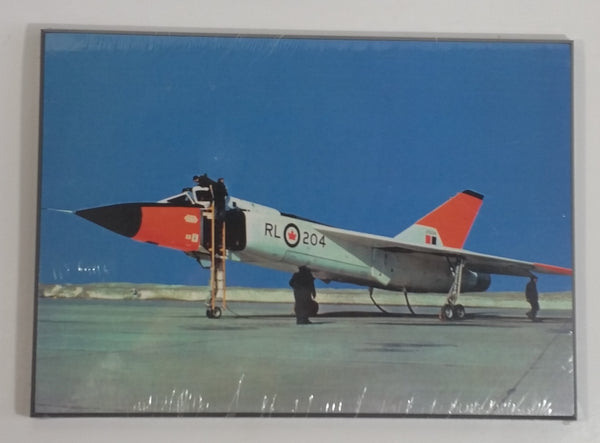 Avro Canada Arrow RL204 c. 1958 Royal Canadian Air Force Fighter Jet Airplane 7 3/8" x 10 3/8" Wall Plaque