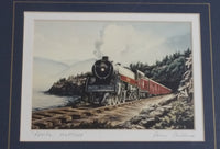 Jim Collins "Royal Hudson" 2860 Train Locomotive 10 1/4" x 12 1/4" Framed Railroad Print