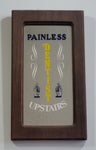 Vintage "Painless Dentist Upstairs" Decorative Wood Framed Glass Mirror Wall Decor Sign