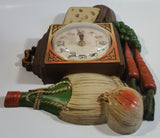 Vintage 1973 Burwood Products New Haven Cheese and Wine with Vegetables 3D Wall Clock