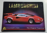 Red Lamborghini Countach LP400S The Original 'Supercar' 11 3/4" x 15 3/4" Heavy Metal Sign