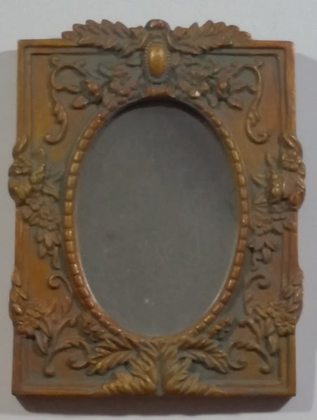 Ornate Heavy Resin Rectangular Framed Oval Mirror