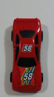 M.M.T.L. Sports Car #58 Red Plastic Body Die Cast Toy Car Vehicle