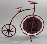 Time Square Quartz Penny Farthing Bicycle Red Metal Decorative Clock