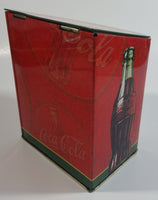2003 Coca-Cola Coke 50's Diner Themed 5 1/2" Tall Tin Metal Hinged Lid Container