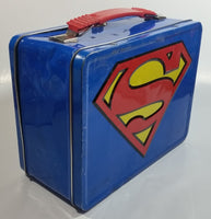 DC Comics Blue Superman Tin Metal Lunch Box Superhero Collectible