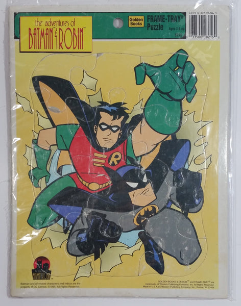 1995 Golden Books Western Publishing Company DC Comics The Adventures of Batman & Robin Frame Tray Puzzle
